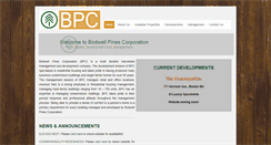 Desktop Screenshot of bodwellpines.com